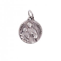 Médaille Saint Raphaël en métal argenté