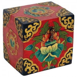 Coffret Tibétain Lotus - peint à la main