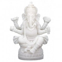 Statuette de Ganesh blanc