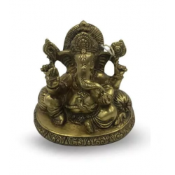 Ganesh assis en laiton